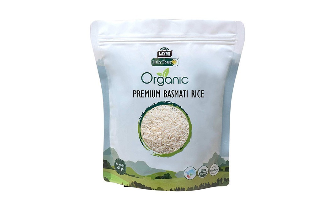Laxmi Daily Feast Organic Premium Basmati Rice    Pack  500 grams